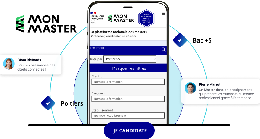 Candidater sur la plateforme Mon Master